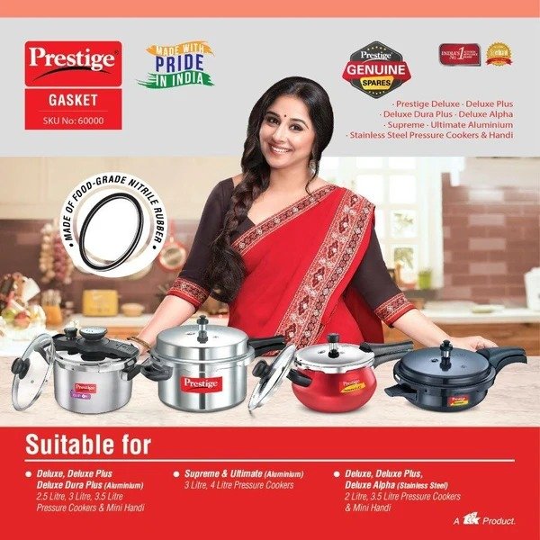 PRESTIGE PRESSURE COOKER GASKET 2.5L TO 3.5L (STEEL COOKER)