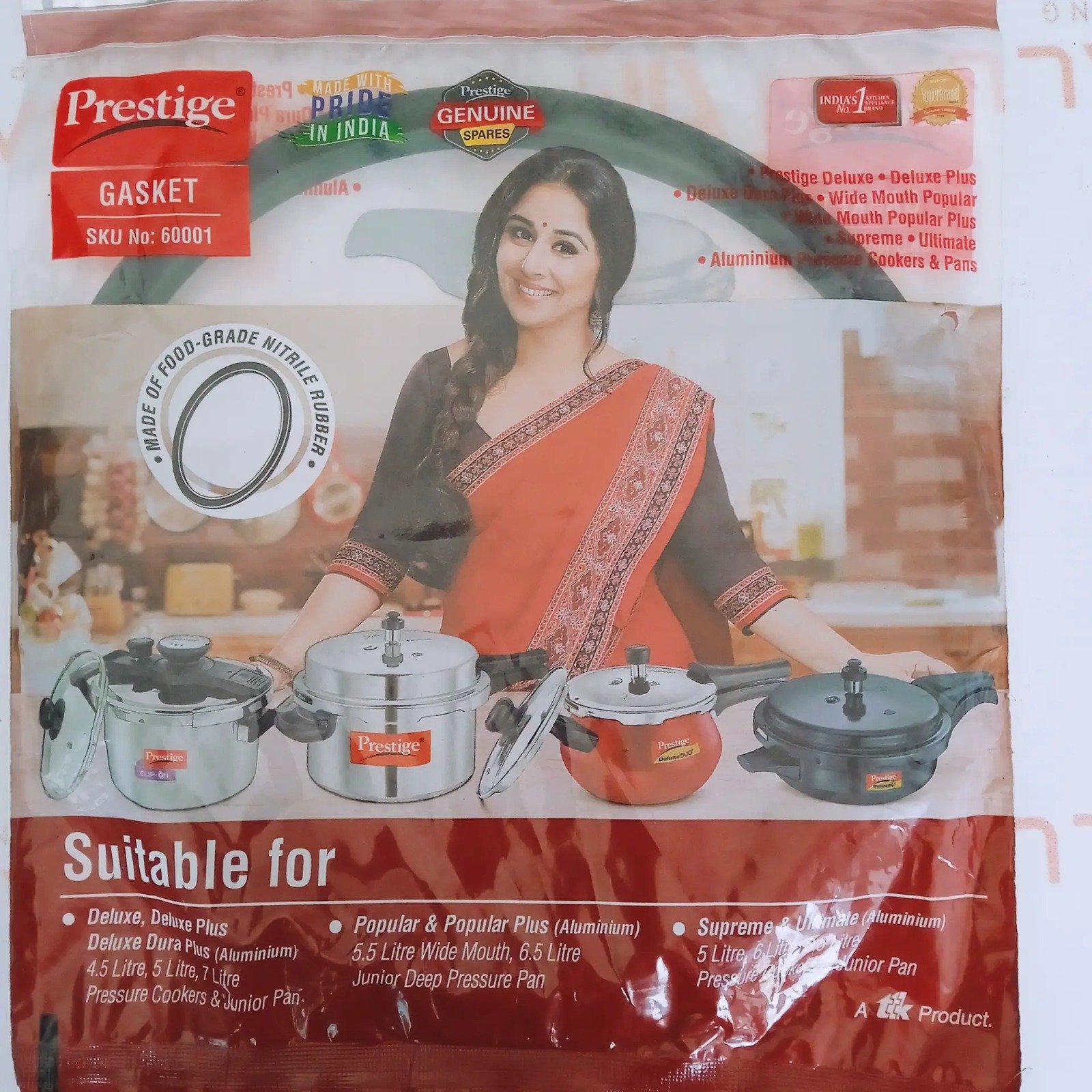PRESTIGE ALUMINIUM 5L PRESSURE COOKER GASKET